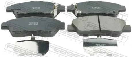 Комплект тормозных колодок, дисковый тормоз FEBEST 0301GEF