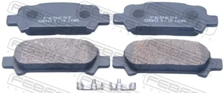 Комплект тормозных колодок, дисковый тормоз FEBEST 0801G10R