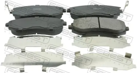 Комплект тормозных колодок, дисковый тормоз FEBEST 0801G12F