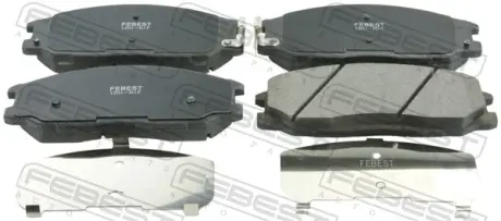 Комплект тормозных колодок, дисковый тормоз FEBEST 1201H1F