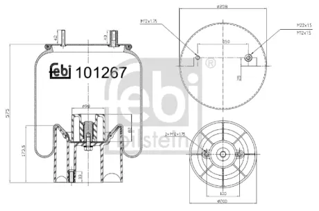 Пневмоподушка FEBI BILSTEIN 101267