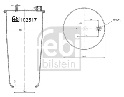 Пневмоподушка FEBI BILSTEIN 102517