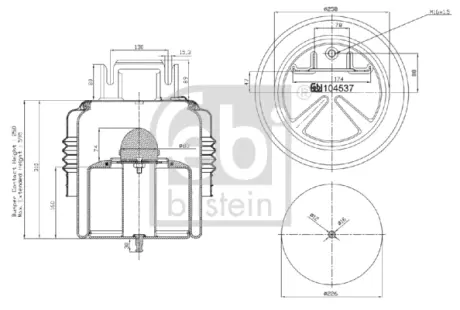Подушка пневмопідвіски FEBI BILSTEIN 104537