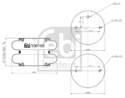 Пневмоподушка FEBI BILSTEIN 106105