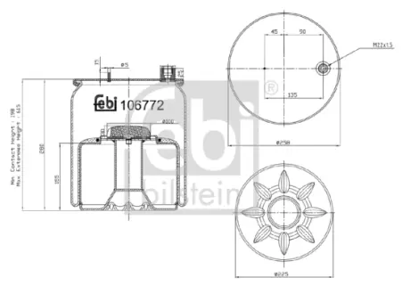 Пневмоподушка FEBI BILSTEIN 106772
