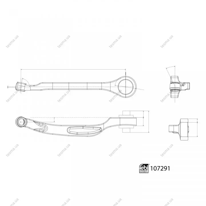 Важіль підвіски (передній/знизу) (R) MB GLK-class (X204) 2.0-3.5 08-15 FEBI BILSTEIN 107291 (фото 1)