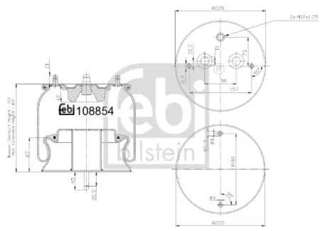 Пневмоподушка FEBI BILSTEIN 108854