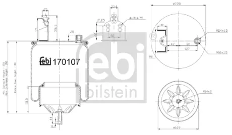 Пневмоподушка FEBI BILSTEIN 170107