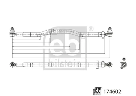 Рульова тяга поперечна FEBI BILSTEIN 174602