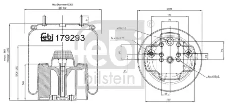 Пневмоподушка FEBI BILSTEIN 179293