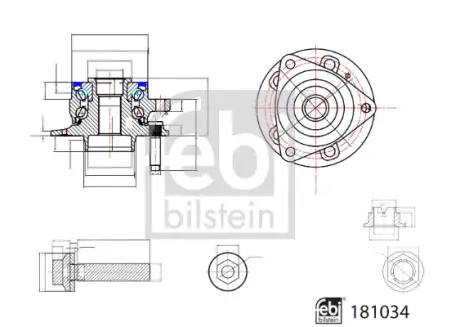 FEBI OPEL підшипник передн.маточини Astra K 15- FEBI BILSTEIN 181034
