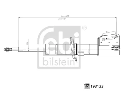 Амортизатор (передній) Renault Trafic II/III 1.6dCi/1,9dCi/2.0dCi/2.5dCi 01- FEBI BILSTEIN 193133
