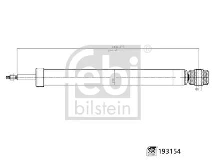 FEBI FORD амортизатор газ.задн.Fiesta VI 08- FEBI BILSTEIN 193154
