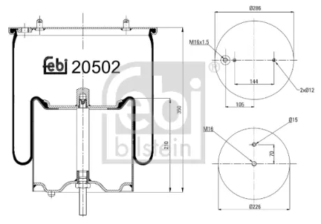Подушка амортизуюча FEBI BILSTEIN 20502
