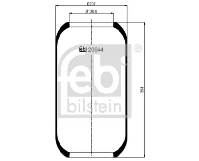 Пневмоподушка підвіски кабіни FEBI BILSTEIN 20644