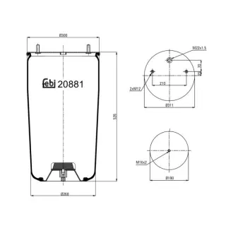 Пневморесора підвіски FEBI BILSTEIN 20881