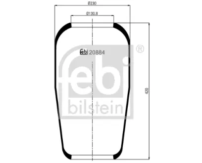 Пневморесора підвіски FEBI BILSTEIN 20884