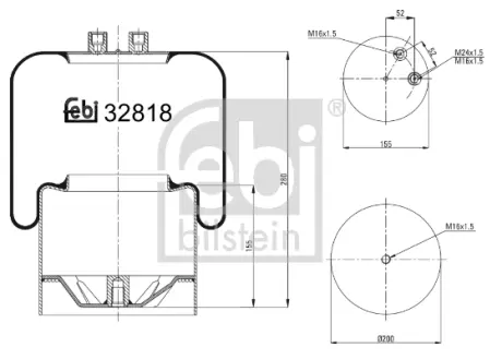 Пневмоподушка FEBI BILSTEIN 32818