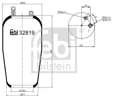 Пневмоподушка FEBI BILSTEIN 32819