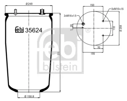 Пневмоподушка FEBI BILSTEIN 35624