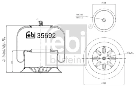 Пневмоподушка FEBI BILSTEIN 35692