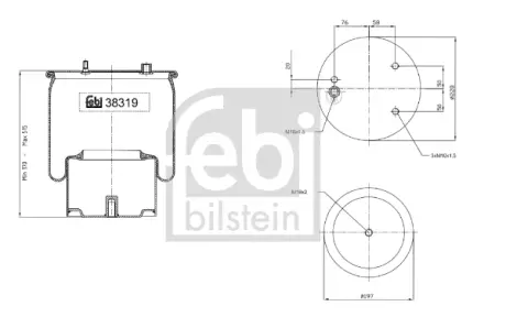 Пневмоподушка FEBI BILSTEIN 38319
