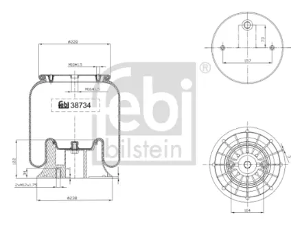 Пневмоподушка FEBI BILSTEIN 38734