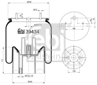 Пневмоподушка FEBI BILSTEIN 39434