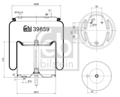 Пневмоподушка FEBI BILSTEIN 39859