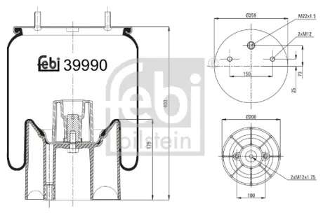 Пневмоподушка FEBI BILSTEIN 39990