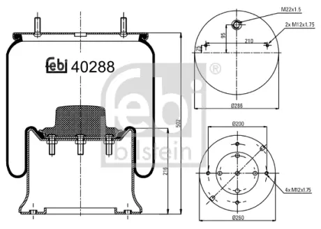 Пневмоподушка FEBI BILSTEIN 40288