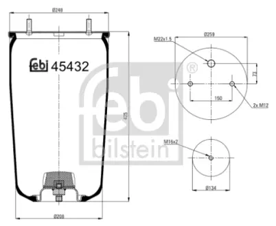 Пневмоподушка FEBI BILSTEIN 45432