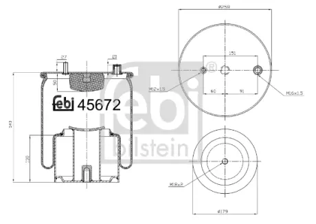 Подушка амортизуюча FEBI BILSTEIN 45672