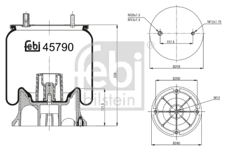 Пневмоподушка FEBI BILSTEIN 45790