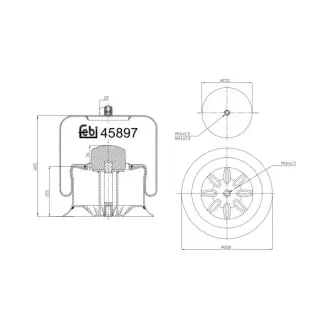Пневмоподушка FEBI BILSTEIN 45897