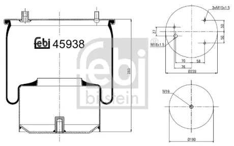 Подушка амортизуюча FEBI BILSTEIN 45938