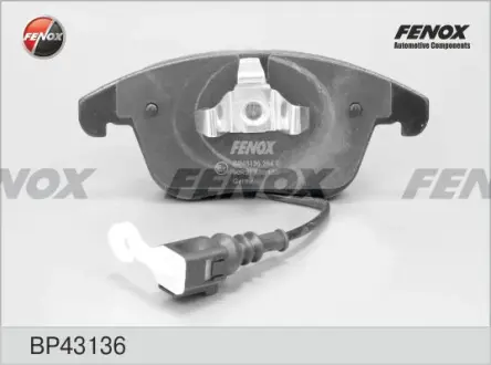 Комплект тормозных колодок, дисковый тормоз FENOX BP43136