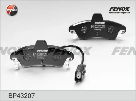 Комплект тормозных колодок, дисковый тормоз FENOX BP43207 (фото 1)