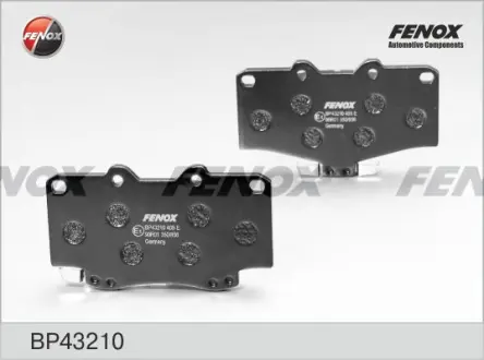 Комплект тормозных колодок, дисковый тормоз FENOX BP43210