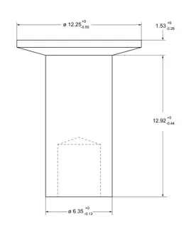 Truck Заклепки L8, 6.35x12.7mm стальная полутрубчатая FERODO 93683