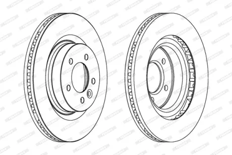 Диск гальмівний передн лів/прав LAND ROVER DISCOVERY III, RANGE ROVER SPORT I 4.4 07.04-03.13 FERODO DDF1432C1