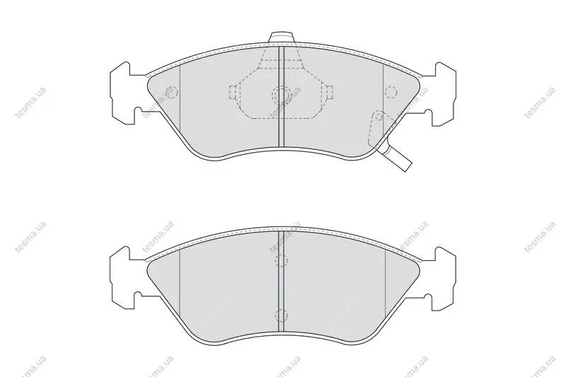 Комплект тормозных колодок, дисковый тормоз FERODO FDB1125 (фото 1)