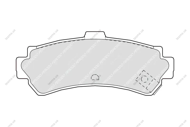 Комплект тормозных колодок, дисковый тормоз FERODO FDB1454 (фото 1)