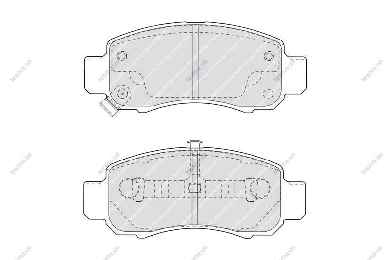 Комплект тормозных колодок, дисковый тормоз FERODO FDB1609 (фото 1)
