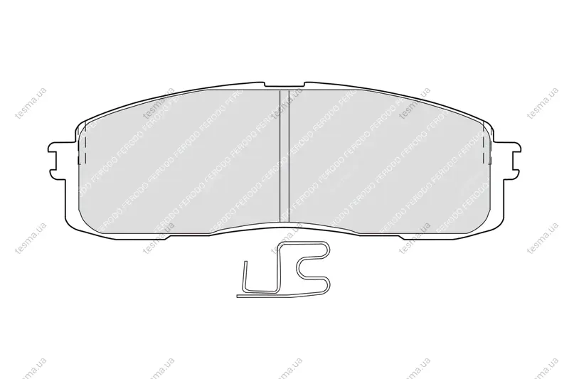 Комплект тормозных колодок, дисковый тормоз FERODO FDB477 (фото 1)