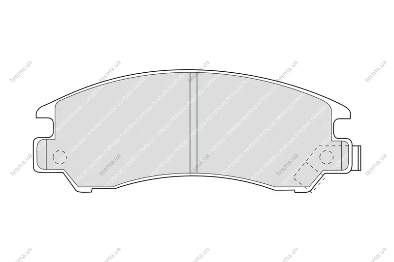 Комплект тормозных колодок, дисковый тормоз FERODO FDB489 (фото 1)