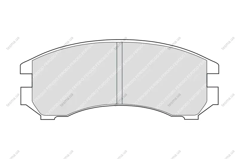 Комплект тормозных колодок, дисковый тормоз FERODO FDB550 (фото 1)