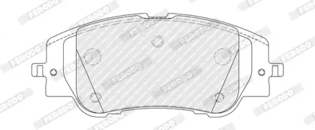 Колодки гальмівні дискові (комплект 4 шт) FERODO FDB5507