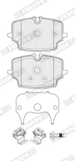Комплект гальмівних колодок передн, BMW 1 (F70), 2 GRAN COUPE (F74), 2 (U06), X1 (U11) MINI (F66, F65), (F67), ACEMAN (J05), COOPER (J01), COUNTRYMAN (U25) 1.5-Electric 11.21- FERODO FDB5543