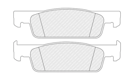 Комплект гальмівних колодок передн, DACIA LOGAN II, SANDERO II RENAULT LOGAN/STEPWAY II, SANDERO/STEPWAY II 0.9-1.6 10.12- FERODO FDB5558